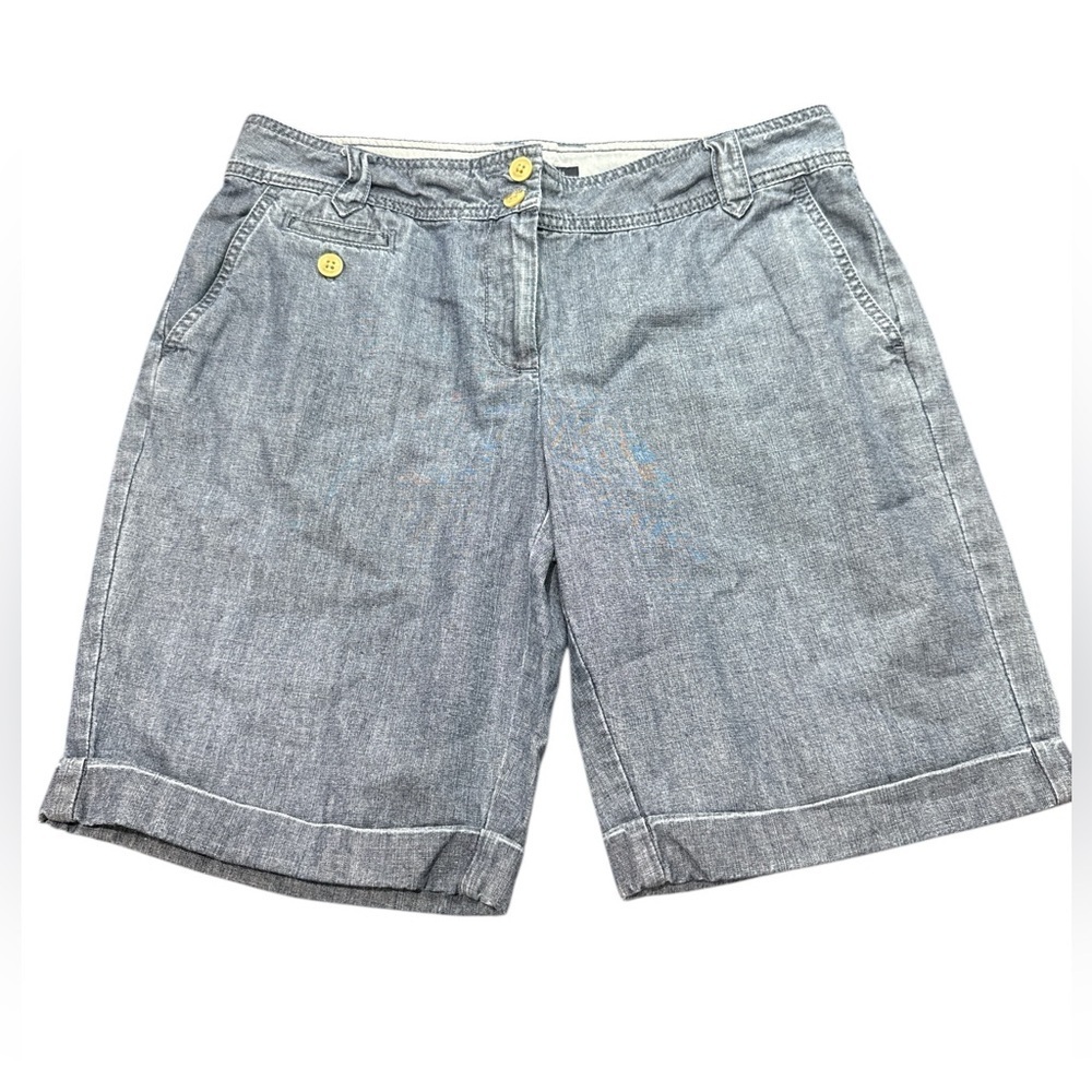 Tommy Hilfiger Chambray Denim Shorts | Women’s Size 8 | Classic Casual